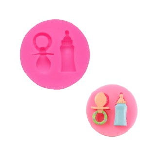 Molde de Silicona Fondant Biberón y Chupón
