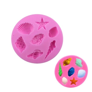 Molde de Silicona Fondant Conchas Marinas