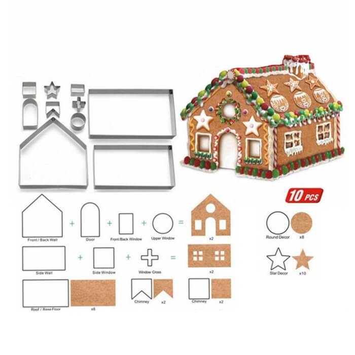 Cortador Galletas Casa Jengibre Navidad