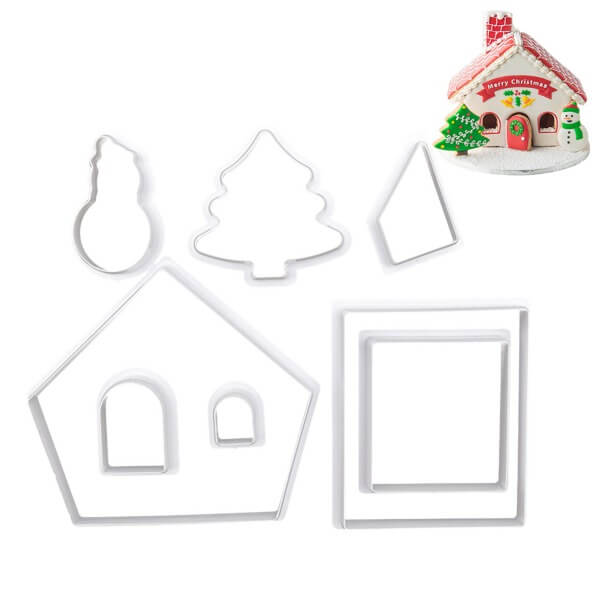 Cortador para Galletas Casa de Navidad