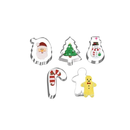Cortadores Para Galletas de Navidad, 5 Piezas