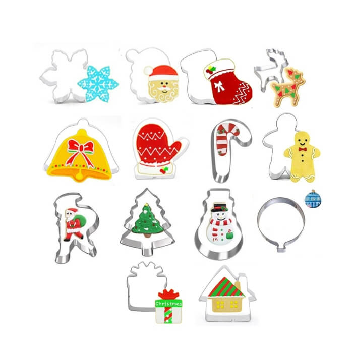 Cortadores Para Galletas de Navidad, 14 Piezas