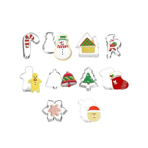 Cortadores Para Galletas de Navidad, 10 Piezas