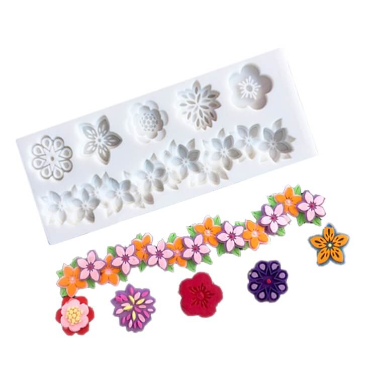 Molde de Silicona Borde Floral