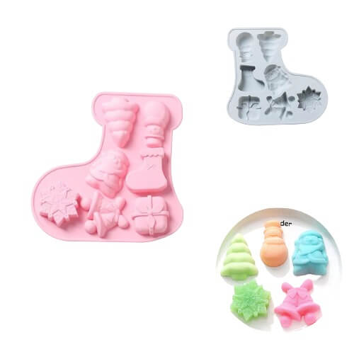 Molde de Silicona Bota Navidad