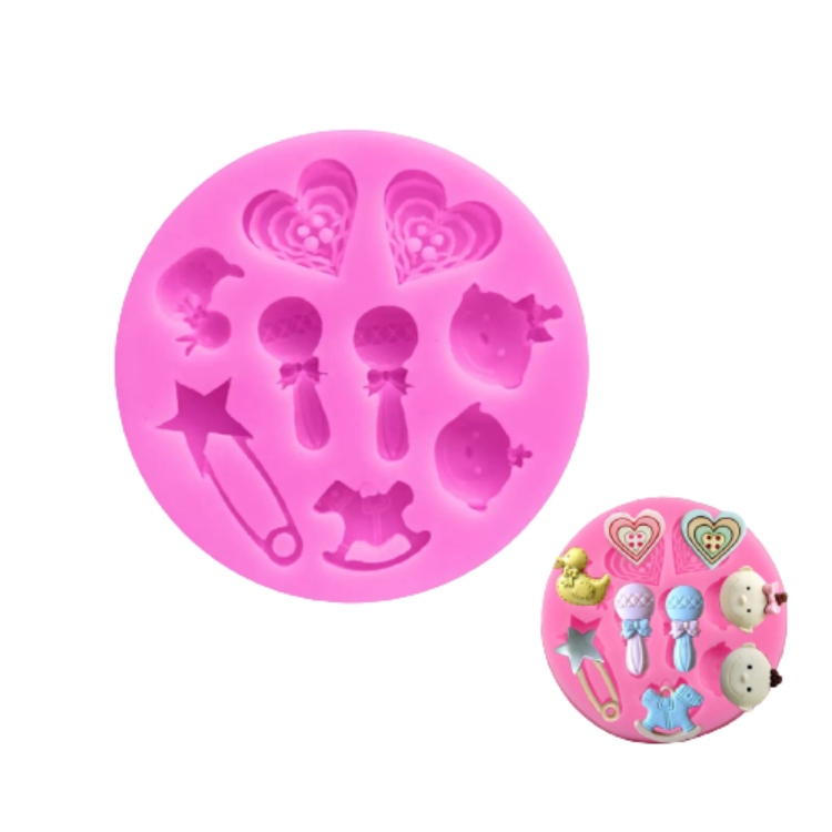 Molde de Silicona Fondant  Baby Shower