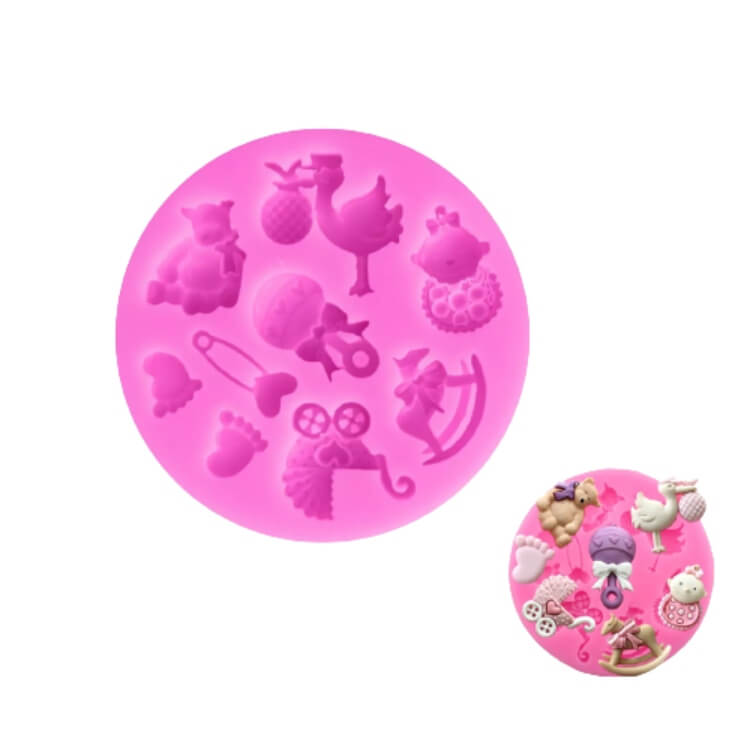 Molde de Silicona Fondant Baby Shower