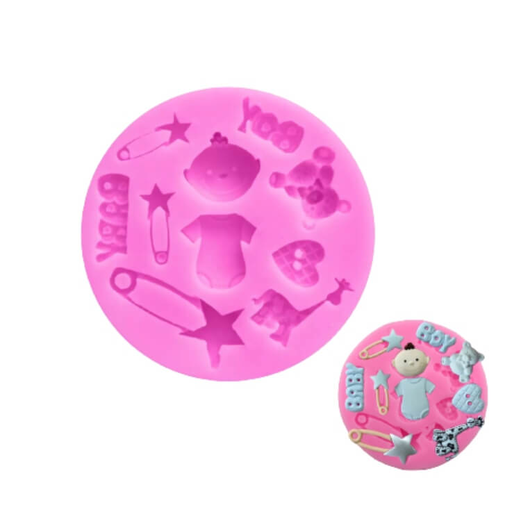 Molde de Silicona Fondant Baby Shower