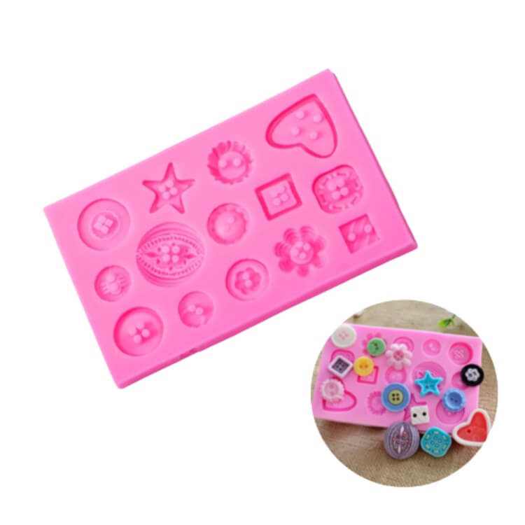 Molde de Silicona Fondant Botones
