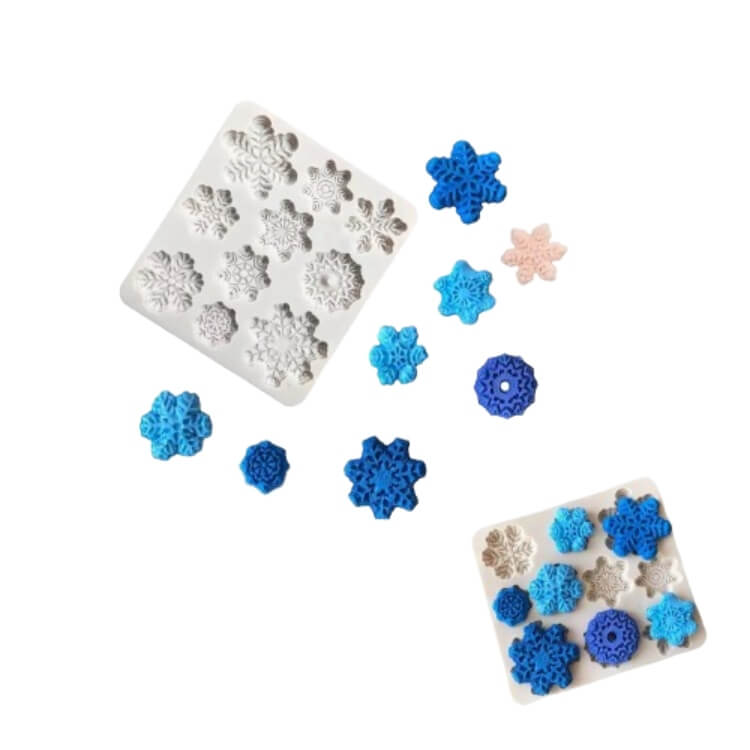 Molde de Silicona Fondant Copo de Nieve