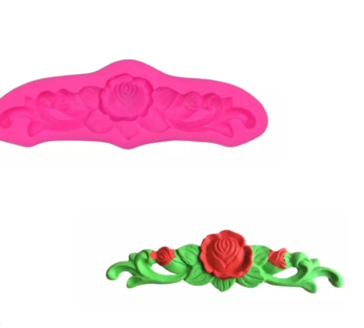Molde de Silicona Fondant Rosa