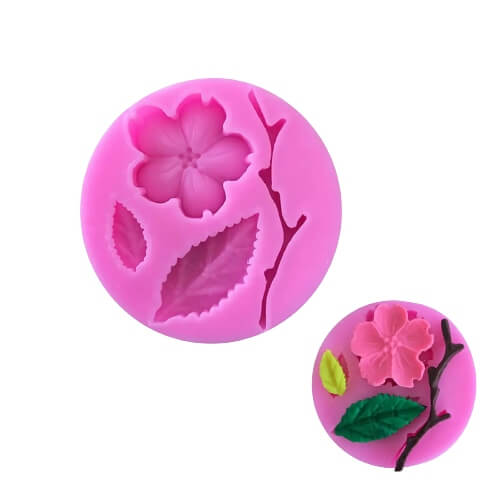 Molde de Silicona Fondant Flor Tallo