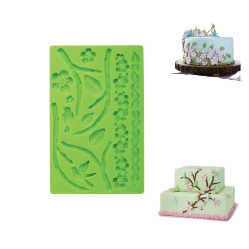 Molde Silicona Fondant Floral Ramas