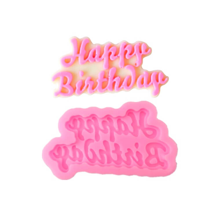 Molde de Silicona Fondant Happy Birthday