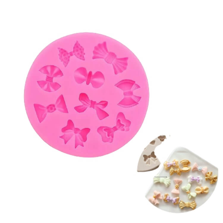 Molde de Silicona Fondant Mini Lazos
