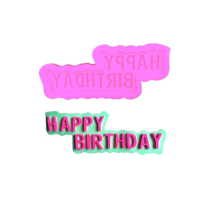 Molde Silicona Fondant Happy Birthday