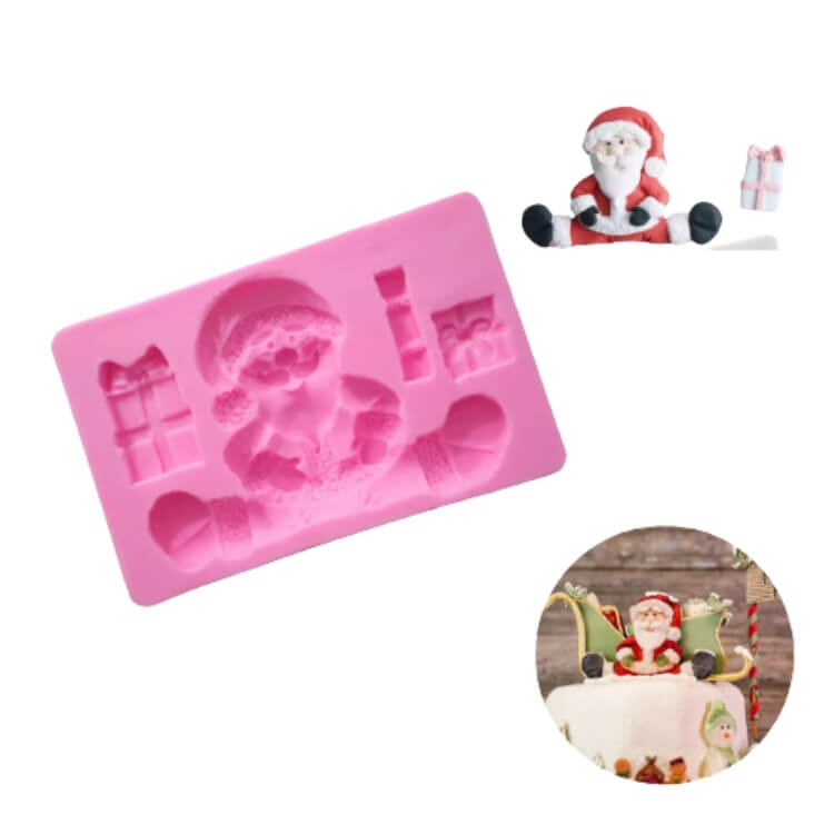 Molde de Silicona Fondant Navidad