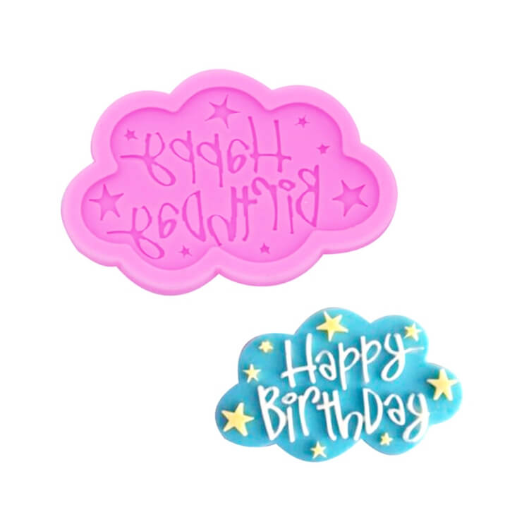 Molde de Silicona Fondant Happy Birthday