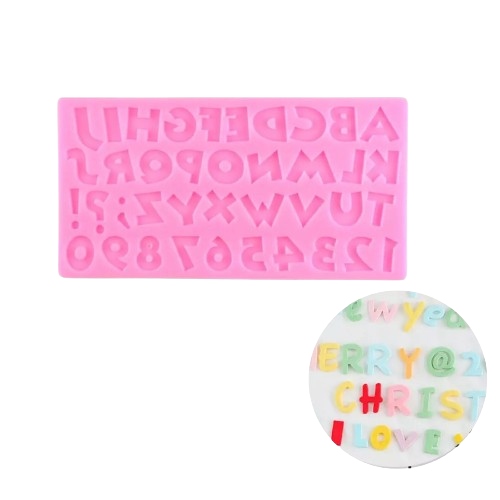 Molde Silicona Fondant de Letras y Números