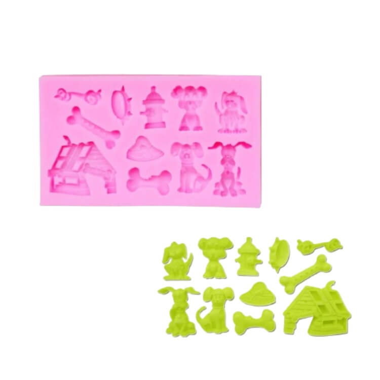 Molde de Silicona Fondant Perritos
