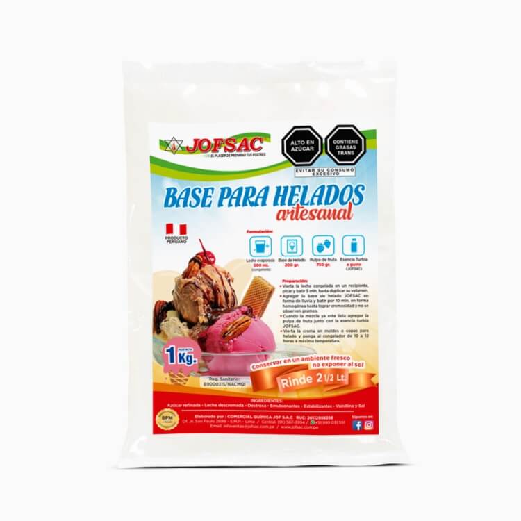 Base para Helado Artesanal JOFSAC